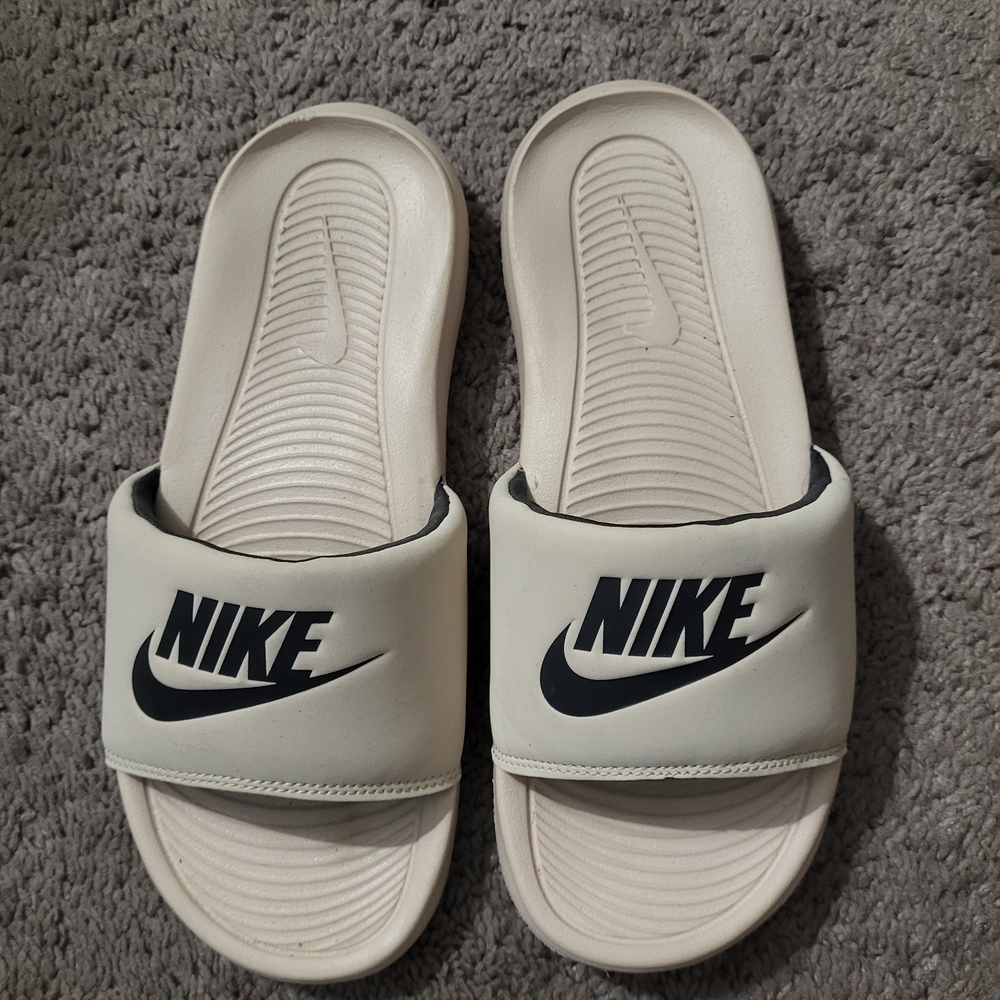 Nike White Slide Sandals